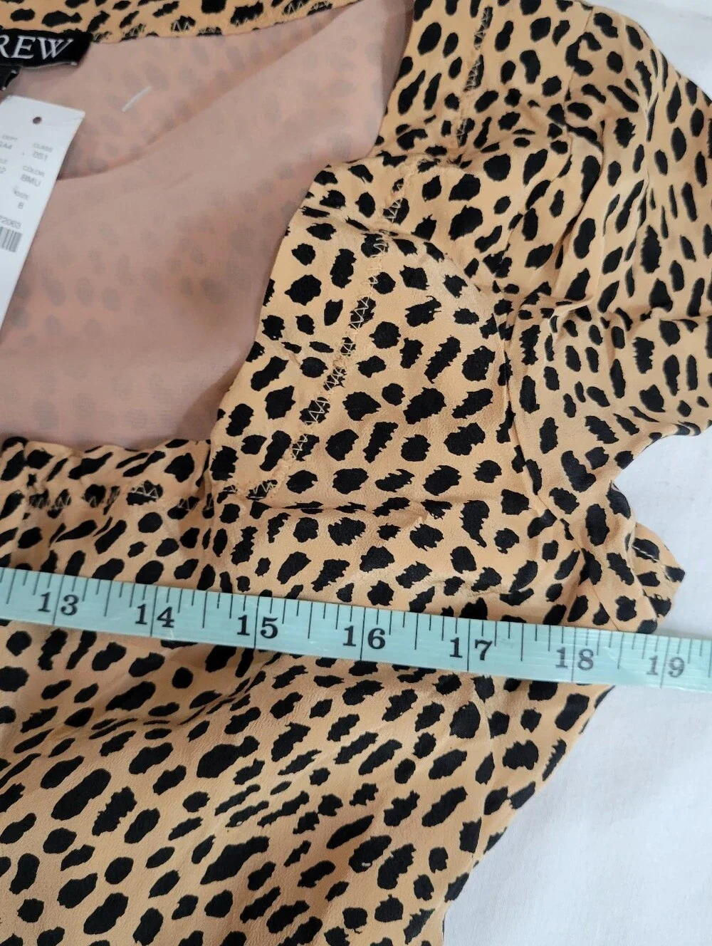 J Crew Squareneck slip dress in spot print CN842 Size 8 NWT